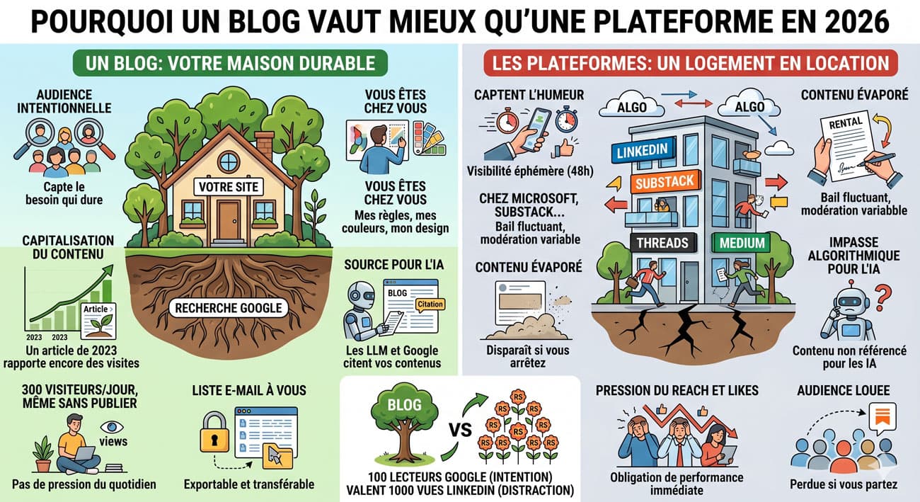 Pourquoi créer un blog vaut mieux qu’une plateforme en 2026