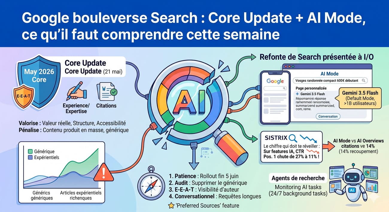 Mai 2026 Core Update et AI Mode : ce que Google change vraiment pour le SEO